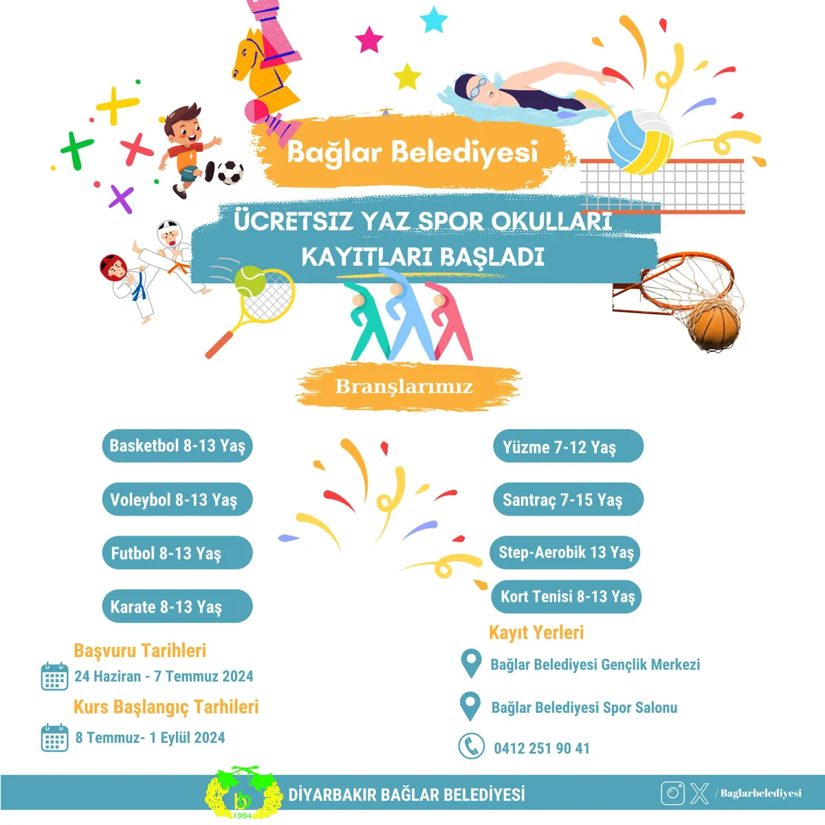 Dibistanên Sporê yên Havînê yên Şaredariya Bağlarê dest pê dikin!