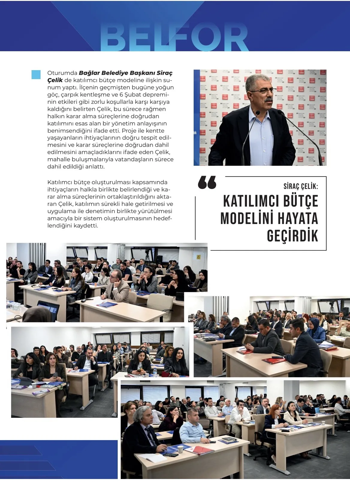 Katılımcı Bütçe Modeli İller ve Belediyeler Dergisi’nde 