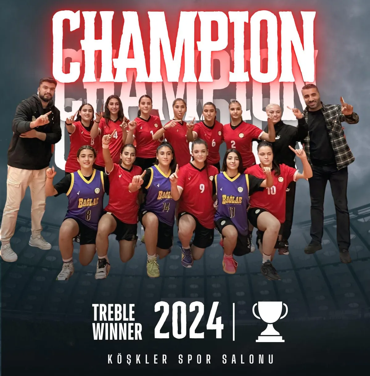 Basketbolîstên jin ên ciwan kûpaya şampiyontiyê bi dest xistin